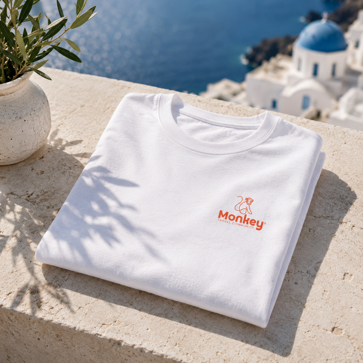 T-shirt Monkey femme — Blanc